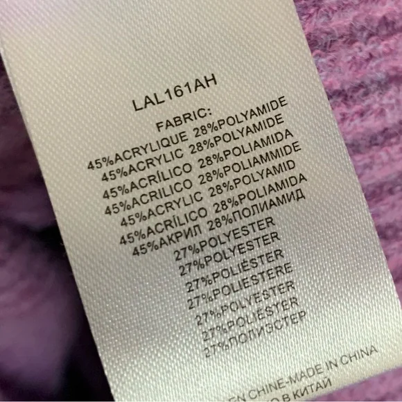 Lili Sidonio Zip Turtleneck Knit Purple Sweater Women’s Small - Picture 10 of 12